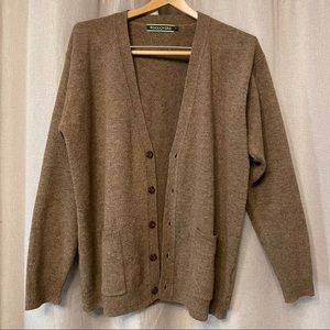 Vintage Woolovers Natural Brown Cardigan Size M